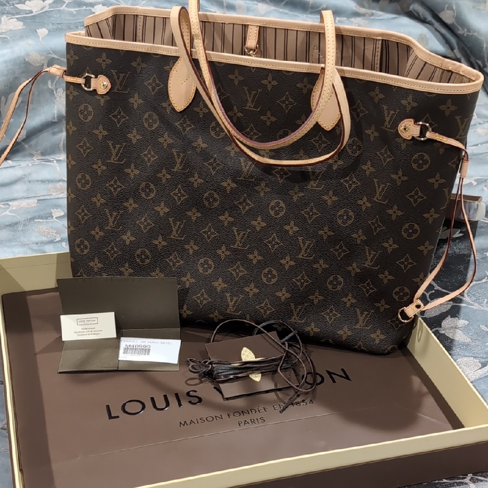 Louis Vuitton Classic Monogram Tote in Brown and Tan